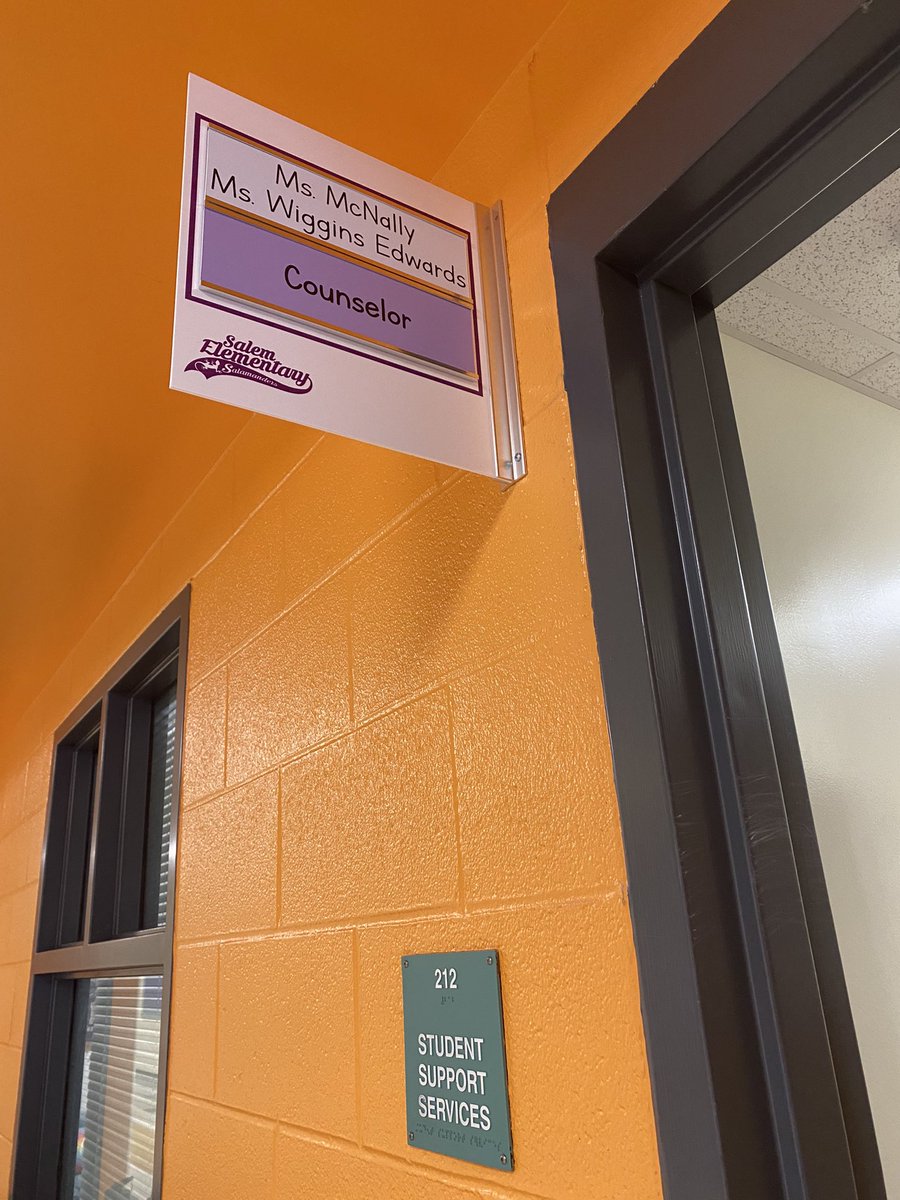 Counselor_Jas's tweet photo. I am loving our new door signs!! @SalemElementary @CounselingSalem @MorganMcNally15 @WakeSchCounslor https://t.co/hbCqXUmnEF