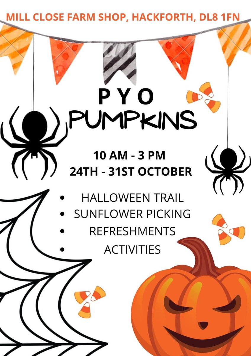 We have released our dates for PYO pumpkins 🎃

No booking or tickets required! 

Look forward to seeing you all soon at @millclosefarmshop
.
.
.
.
#millclosefarmshop #farmshop #yorkshiredalesmeat #pumpkins #halloween #PYO