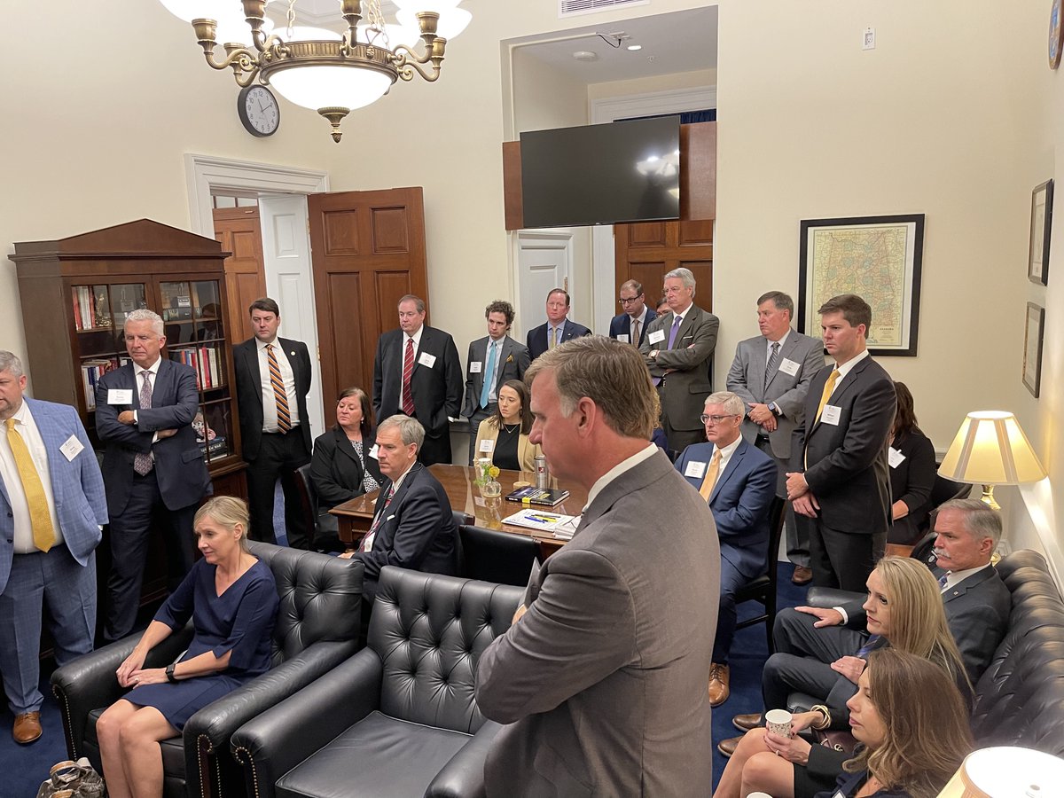 ALBankers's tweet photo. Today we continued our hill visits as a part of our DC Fly In. Thank you to everyone showing up &amp; getting their voice heard!   

Photo 1: Alabama Bankers Association Chairman Hope Johnson &amp; @RepBarryMoore 
Photo 2 &amp; 3: Alabama Bankers Association meeting with @USRepGaryPalmer https://t.co/CHVItqjNuH