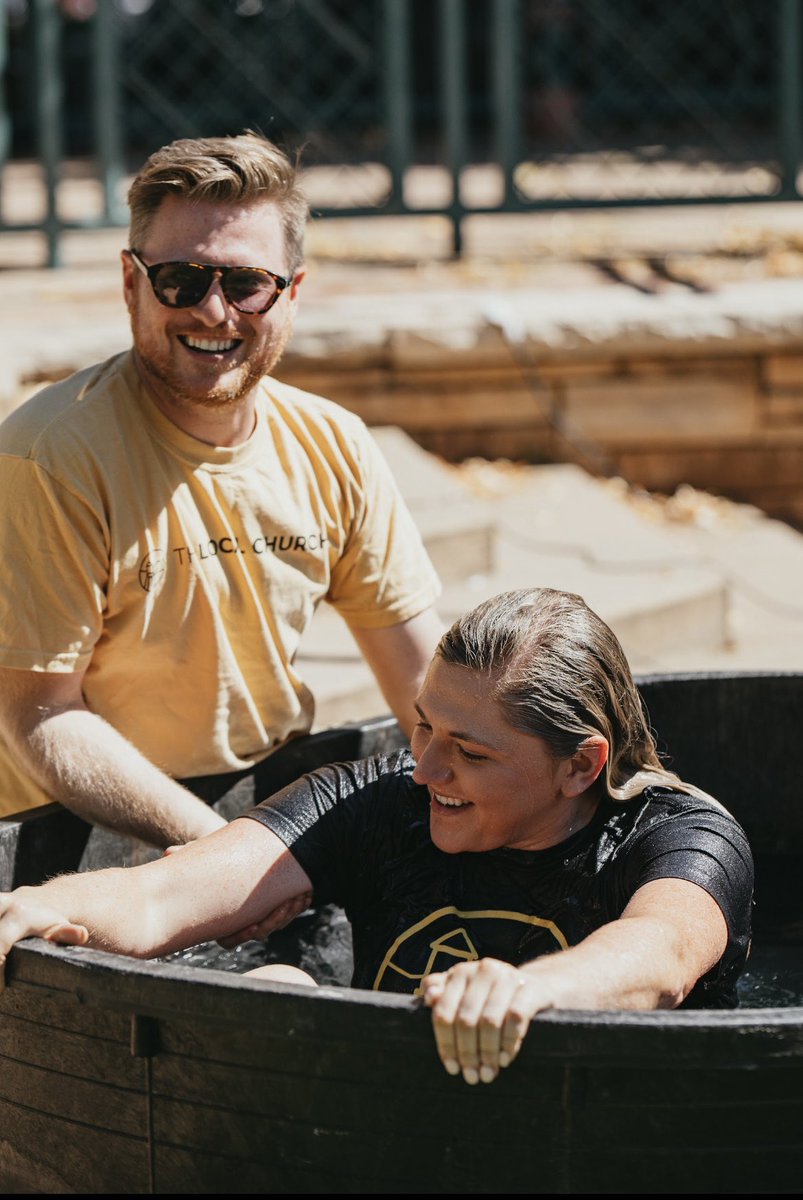 sendnetwork's tweet photo. New life for Christ!

@SendDenver church plant, The Local Church Arvada, and planter @JustinCMcKay recently baptized 3 new believers. Pray that this plant will continue to share the hope of the gospel faithfully. #TogetherOnMission https://t.co/9jxqYsbw4l