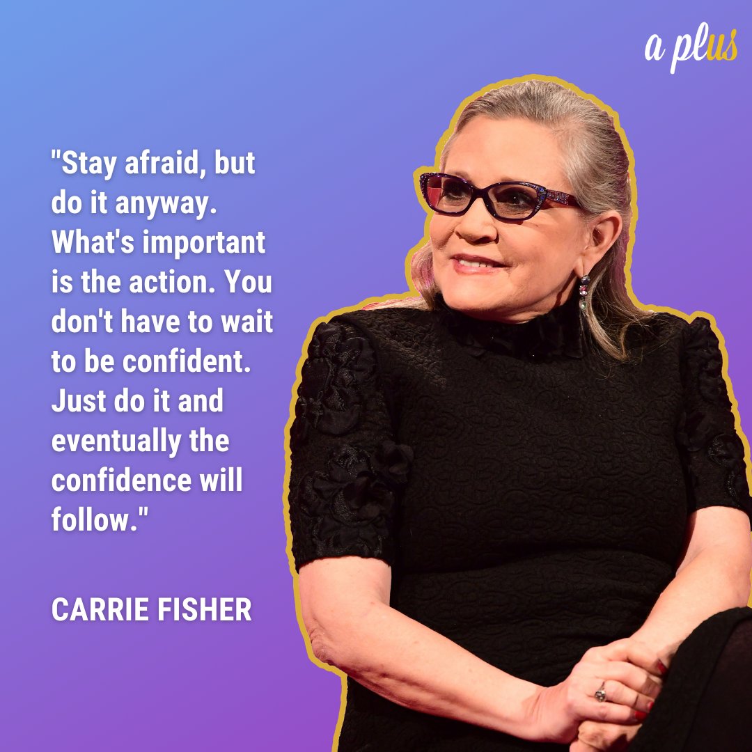 Stay afraid, but do it anyway. Happy birthday to the late #CarrieFisher! 💜