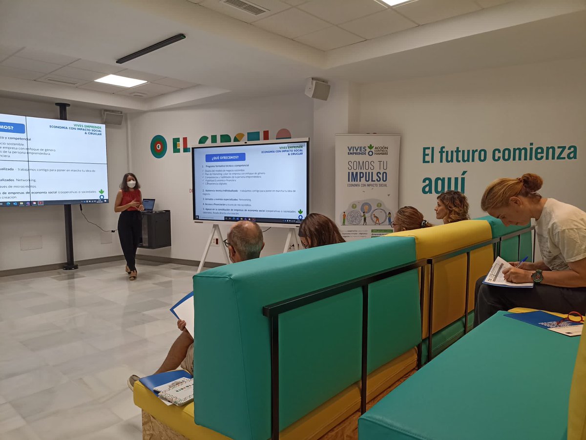 CircularFab's tweet photo. Hoy acogemos en El Círculo el taller “Propuesta de valor y modelo de negocio”, preparatorio del Concurso Regional #EmprendeInnovaComparte Circular y Economía Social de @Acontraelhambre 🙌 https://t.co/d530Gl1XHD