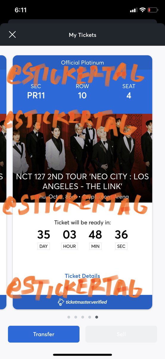 stickertag's tweet photo. WTS / SELLING
NCT 127 neocity the link in los angeles
one (1) ticket SEC PR11 row 10
got it as platinum but i’m selling it at a lower price!
#NCT127_NEOCITY_THE_LINK #WTSNCT #NCTLA #NEOCITY #THELINKTOUR #THELINKLA nct 127 LA https://t.co/pKOzSk2T7X