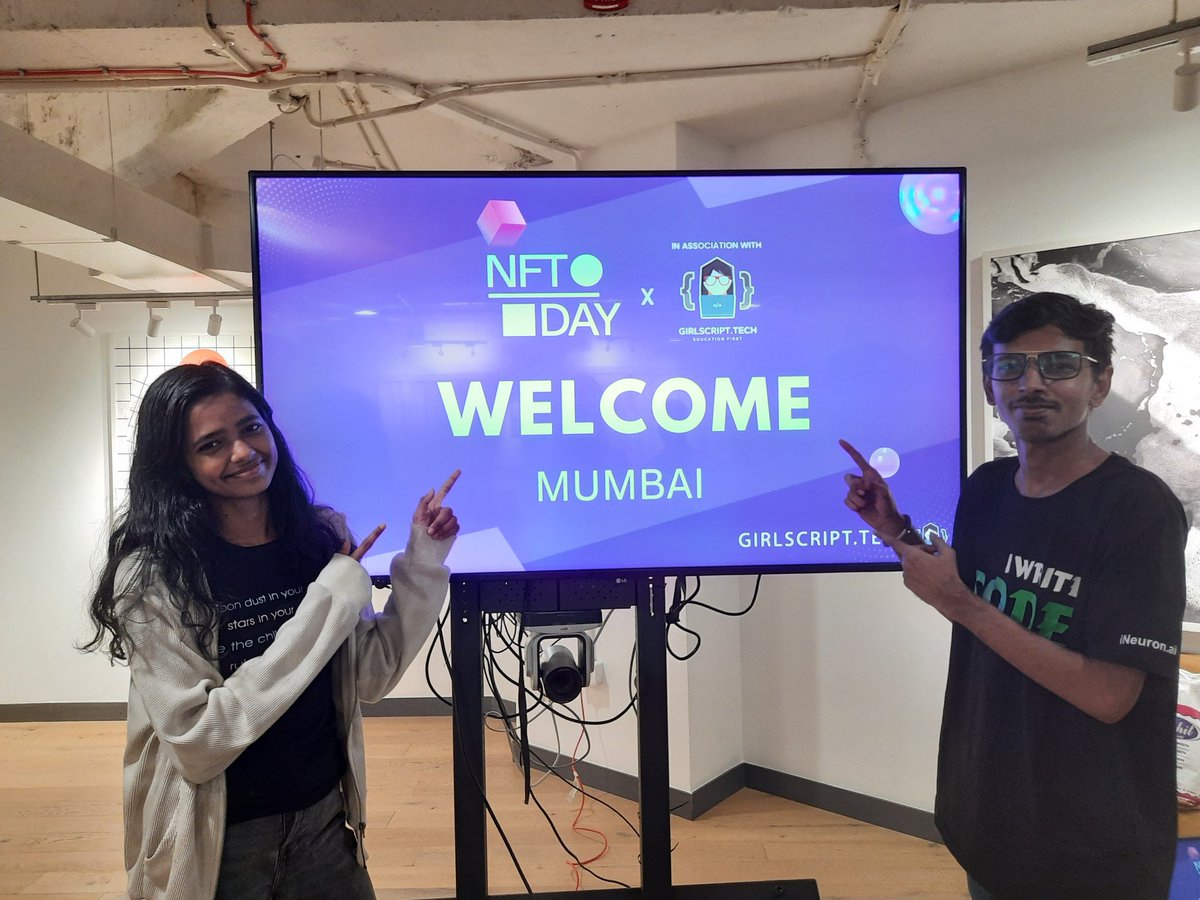 Parivaarr's tweet photo. We had a great time hosting @Girlscript1 × @OfficialNFTDay in Mumbai. Thank you to all the speakers and audiences. We had a great time discussing NFTs and it'sutilities. 
#NFTDay https://t.co/QRDwWd7KTF