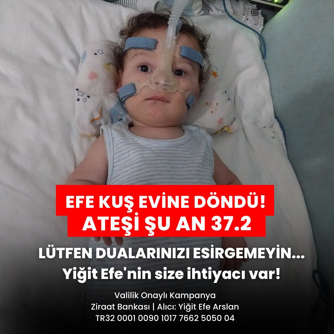 Efe kuş evine döndü🙏🏻💙 Dualarınız ve güzel dilekleriniz için çok teşekkürler..
Evimizdeyiz, şuruplarla ve soğuk su uygulamayla oğlumuzun ateşini stabil tutmaya çalışıyoruz. 
Lütfen dualarınızı eksik etmeyin. Sizsiz bu savaşı kazanamayız. 🙏🏻💙
#Mahsa_Amini #kpss2022iptaledilsin