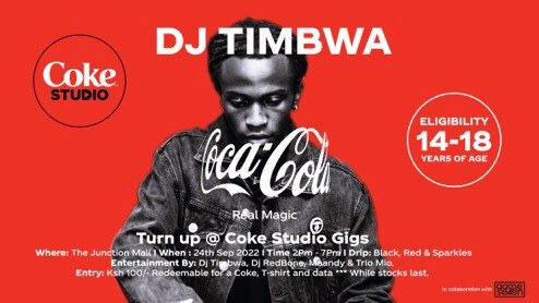 TheHype984's tweet photo. TRM &amp; Greenspan Mall was hella lit &amp; this Saturday 24th Sep we're at The Junction Mall!

Come kick it with the industry's finests including #TRIOMIO, #MAANDY, #DJREDBONE and #DJTIMBWA enjoy good food &amp; an ice-cold Coca-Cola! 🙌🏿

#CocaCola #RealMagic #CokeStudio #BelieveTheHype https://t.co/OULIfLaxS1