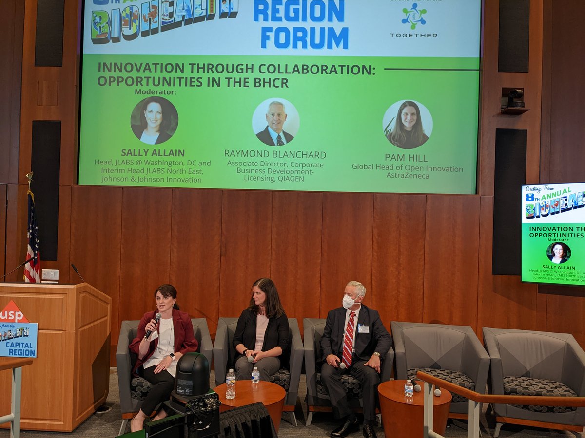 BioHealth Cap Region (@biohealthcr) on Twitter photo Our Innovation Through Collaboration Panel. <a href="/SJAllain/">Sally Allain</a> with <a href="/JLABS/">JLABS</a>, Pam Hill with <a href="/AstraZenecaUS/">AstraZenecaUS</a>, and Raymond Blancard with <a href="/QIAGEN/">QIAGEN</a>. #BHCR2022 Our Innovation Through Collaboration Panel. <a href="/SJAllain/">Sally Allain</a> with <a href="/JLABS/">JLABS</a>, Pam Hill with <a href="/AstraZenecaUS/">AstraZenecaUS</a>, and Raymond Blancard with <a href="/QIAGEN/">QIAGEN</a>. #BHCR2022