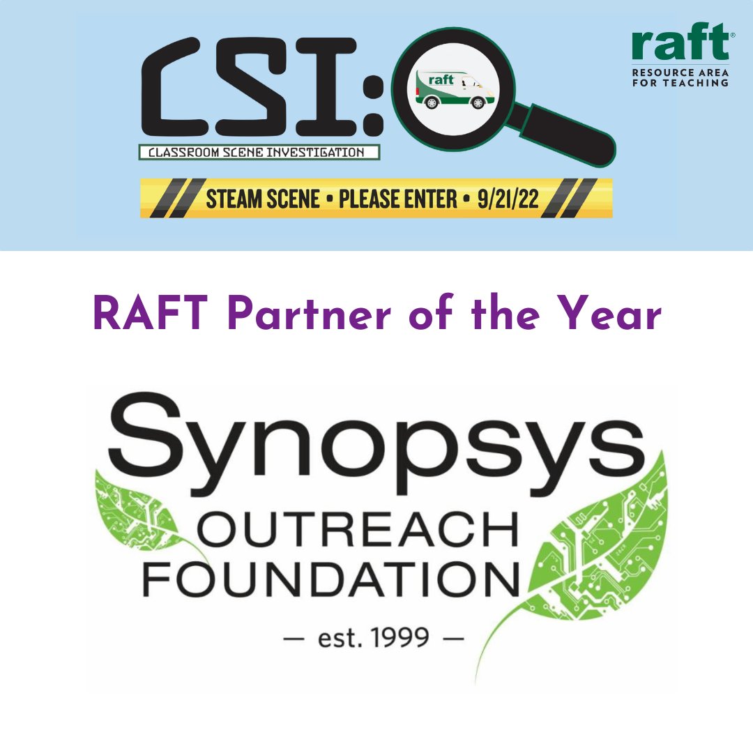 RAFTBayArea's tweet photo. RAFT would like to honor @SSVSTOF as our Partner of the Year for 2022. For the past two years, the foundation has partnered with RAFT to deliver #STEAM Project Kits, #MakerMobile visits, memberships, and #ProfessionalDevelopment training. https://t.co/Kz59QyTPuU