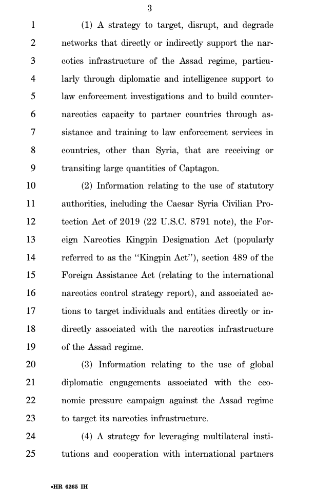 Charles_Lister's tweet photo. Good news -- @RepFrenchHill's "#CaptagonAct" has been passed by the House.

The Act would mandate the U.S. Government to develop an interagency strategy to disrupt &amp; dismantle the ability of the #Assad regime's "narco state" to produce &amp; traffic $billions of drugs. https://t.co/qERnh1C3qs
