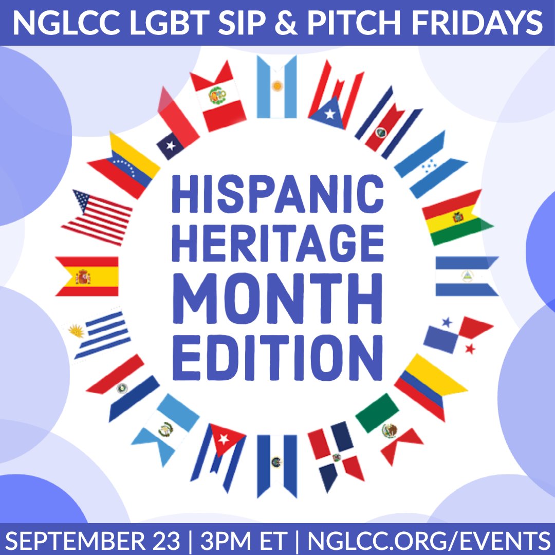 NGLCC is hosting a virtual Sip &amp; Pitch and there will be Latinx &amp; Hispanic LGBTBE Suppliers! A chance for you to present your business in front of many fellow business owners and receive feedback, and new ideas. 🧠
Apply to pitch your business here: nglcc.formstack.com/forms/2022sipa…