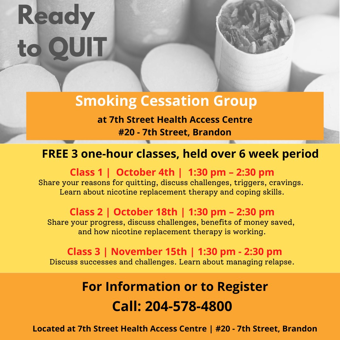 Prairie Mountain Health on Twitter "Ready to quit smoking? Sign up for