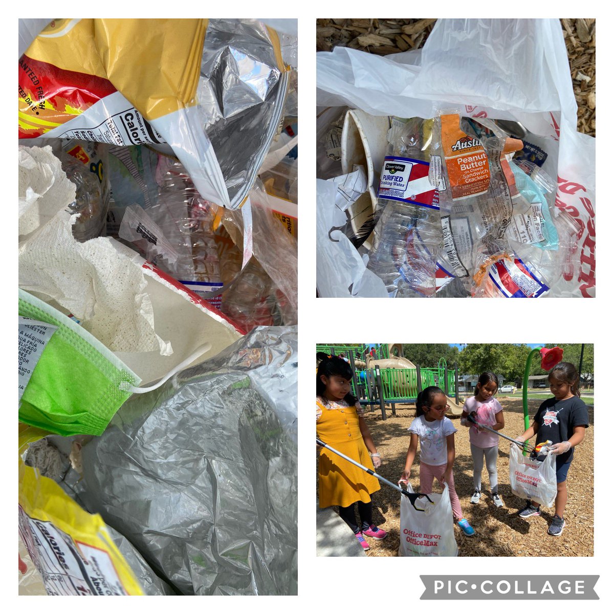OdomFirst's tweet photo. #EarthDay is everyday. These amazing Odom Eagles spent their recess cleaning up the playground. They want to live in a clean  🌎 https://t.co/SrXdbX6sFd