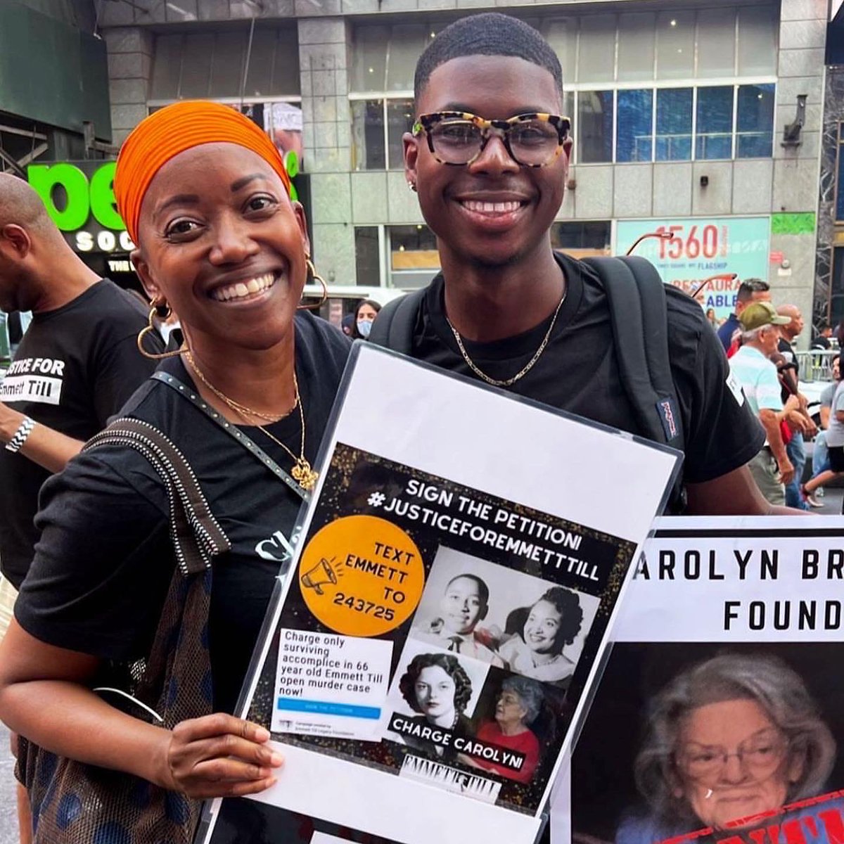 ynlucoalition's tweet photo. The Youth Never Let Up Coalition (@ynlucoalition) united some of the nations most powerful young change agents and led a successful march &amp; rally from Times Square to Seneca Village demanding Justice for Emmett Till, #news #nyc #timessquare #senecavillage #aug28 #828 #august28 🧡 https://t.co/17vACLzcAA