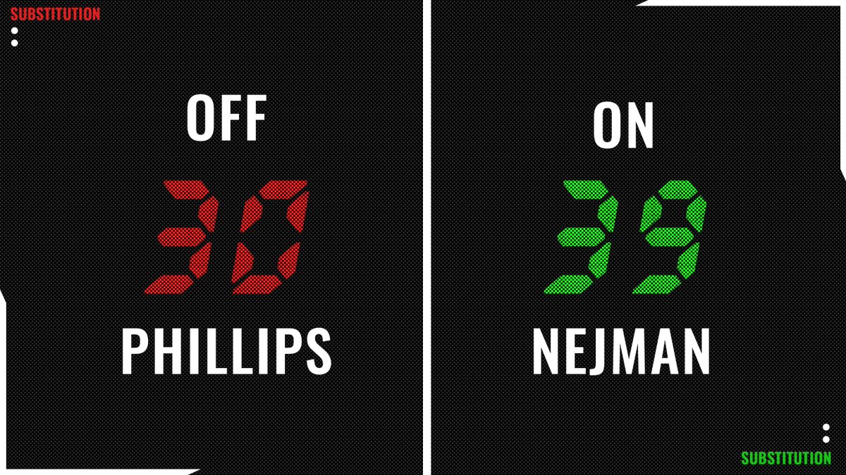 🔁 Double change at the break. A Reds debut for Will Lancaster, with Harrison Nejman also on, making a second appearance in this competition. 🔴 0-0 ⚫️