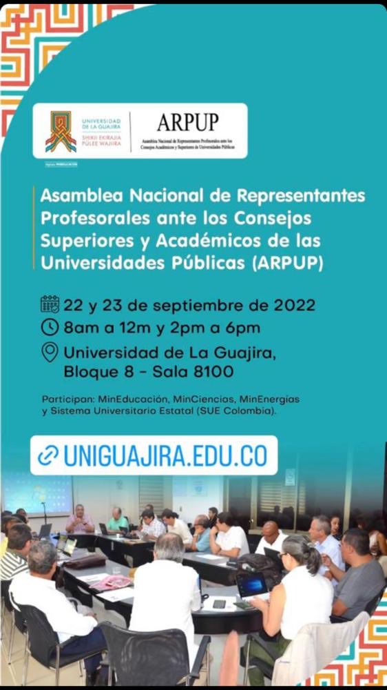 Asamblea General ⁦<a href="/ArpupSecretaria/">ARPUP</a>⁩ ES pública calidad derecho fundamental pertinente ..propuesta ⁦<a href="/petrogustavo/">Gustavo Petro</a>⁩ reforma 30-92 ⁦<a href="/JenniferPedraz/">Jennifer Pedraza #100 Ahora Colombia</a>⁩ ⁦<a href="/JTorresOviedo/">Jairo Miguel  Torres Oviedo</a>⁩ aportes sociedad conocimiento ⁦<a href="/MincienciasCo/">MinCiencias Colombia</a>⁩ ⁦<a href="/BecerraGabo/">Gabriel Becerra - Pacto Cámara Bogotá 🏛️</a>⁩ ⁦<a href="/agaviriau/">Alejandro Gaviria</a>⁩