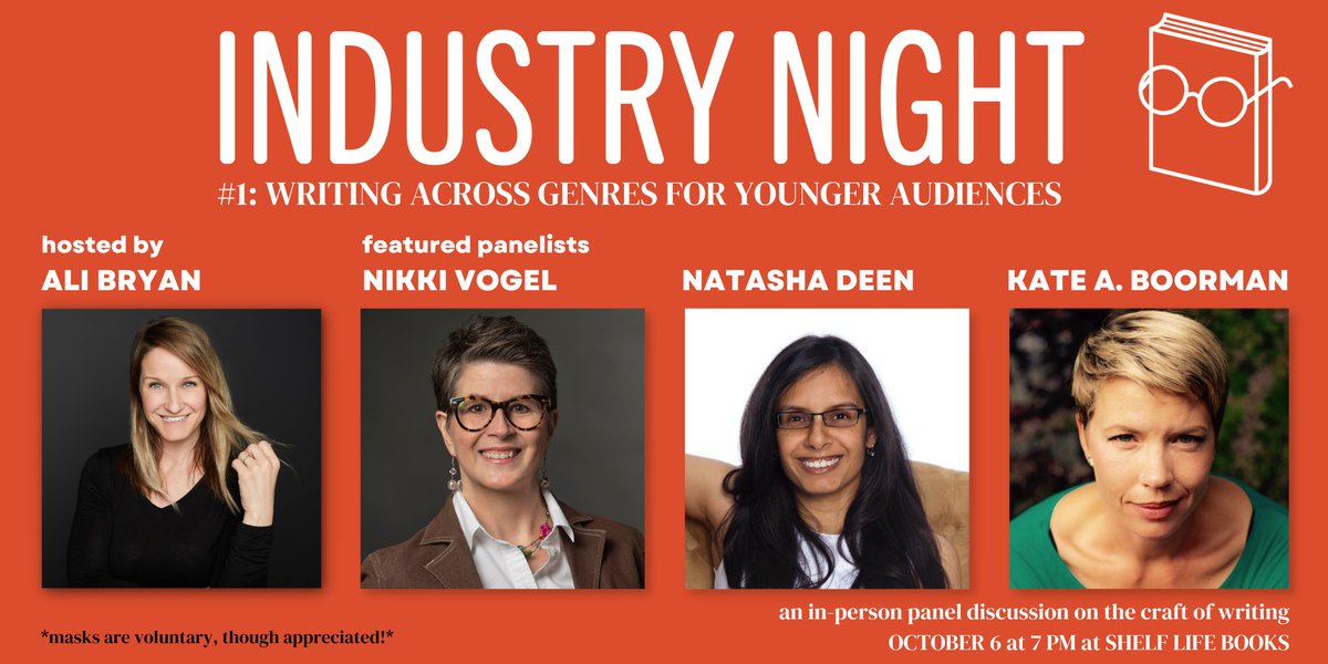 We're excited to see <a href="/NikkiVogel1/">Nikki Vogel</a> take part in @shelflifebooks' first Industry Night on Oct 6 at 7 PM, alongside @natasha_deen, @KateBoorman, and hosted by <a href="/AliBryan/">Ali Bryan</a>! You can register here: eventbrite.ca/e/industry-nig…