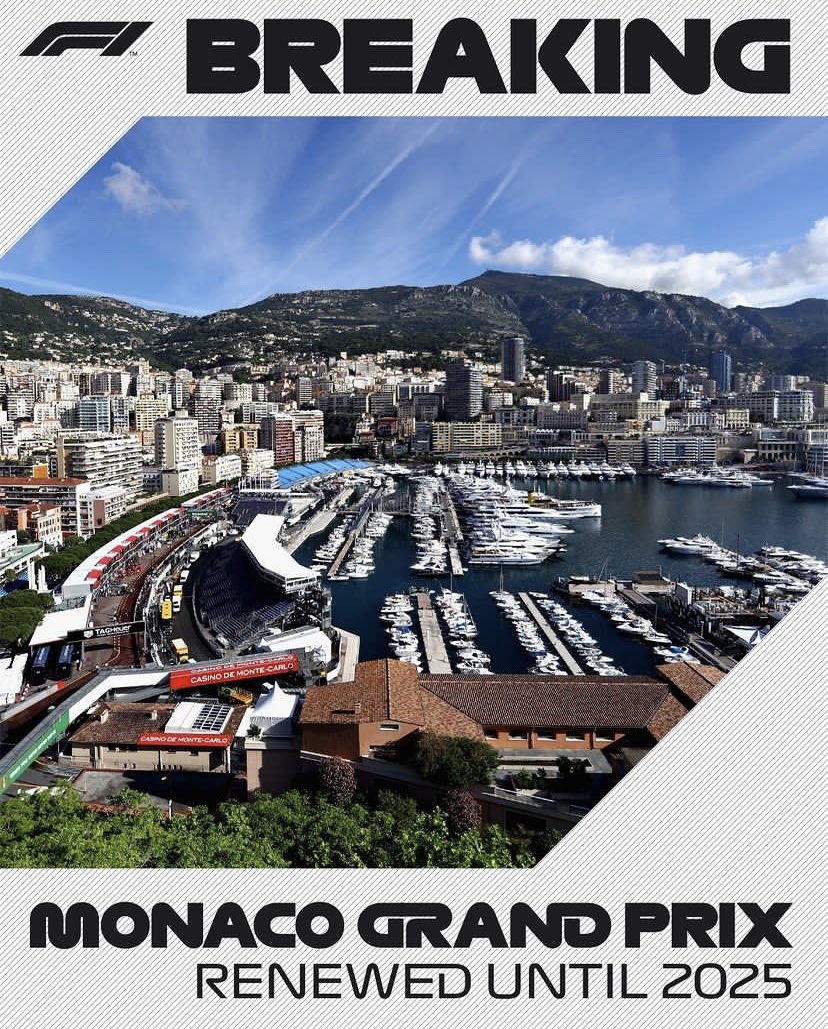 NBformule1's tweet photo. 🚨OFFICIEL ! Le GP de Monaco 🇲🇨 est renouvelé jusqu’en 2025

#F1 #Formula1 https://t.co/sHDd6oLdfG