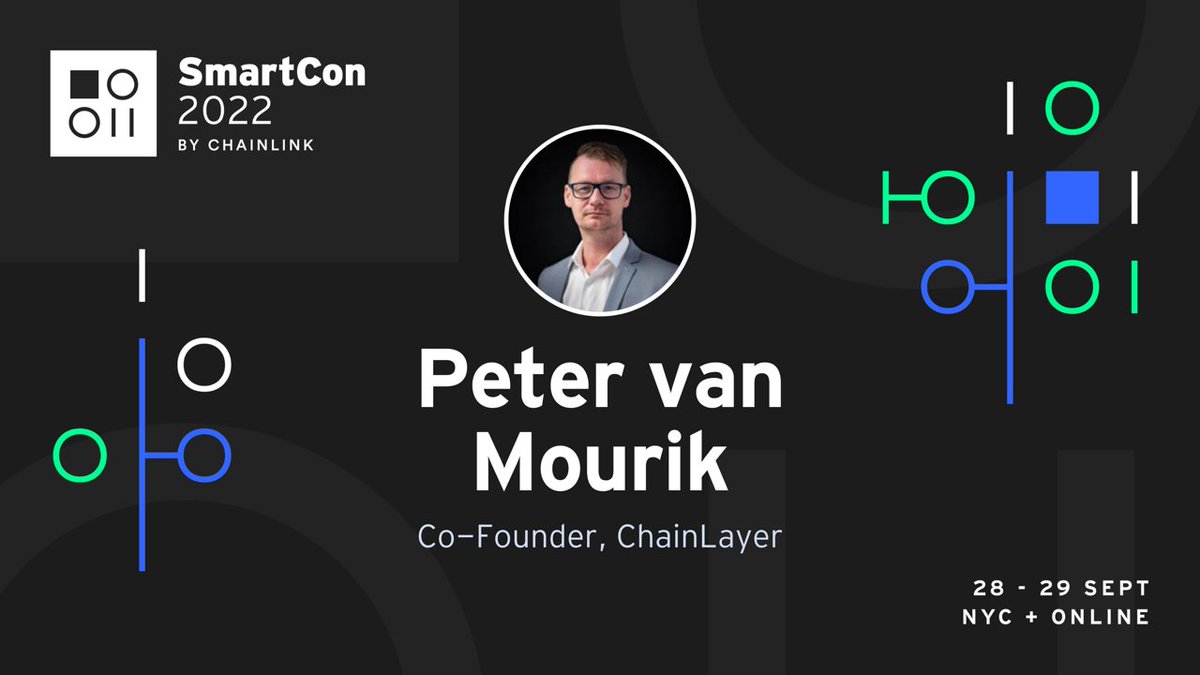 In #NYC next week for #SmartCon 2022, taking place 9/28 - 9/29.

I'll be speaking on a panel with some of the best node operators out there and I couldn't be more excited! <a href="/boxhock/">JonasHals.eth</a>, <a href="/NorthwestNodes/">NorthWest Nodes</a>, @T0BIJU

Join us here:
smartcon.chain.link