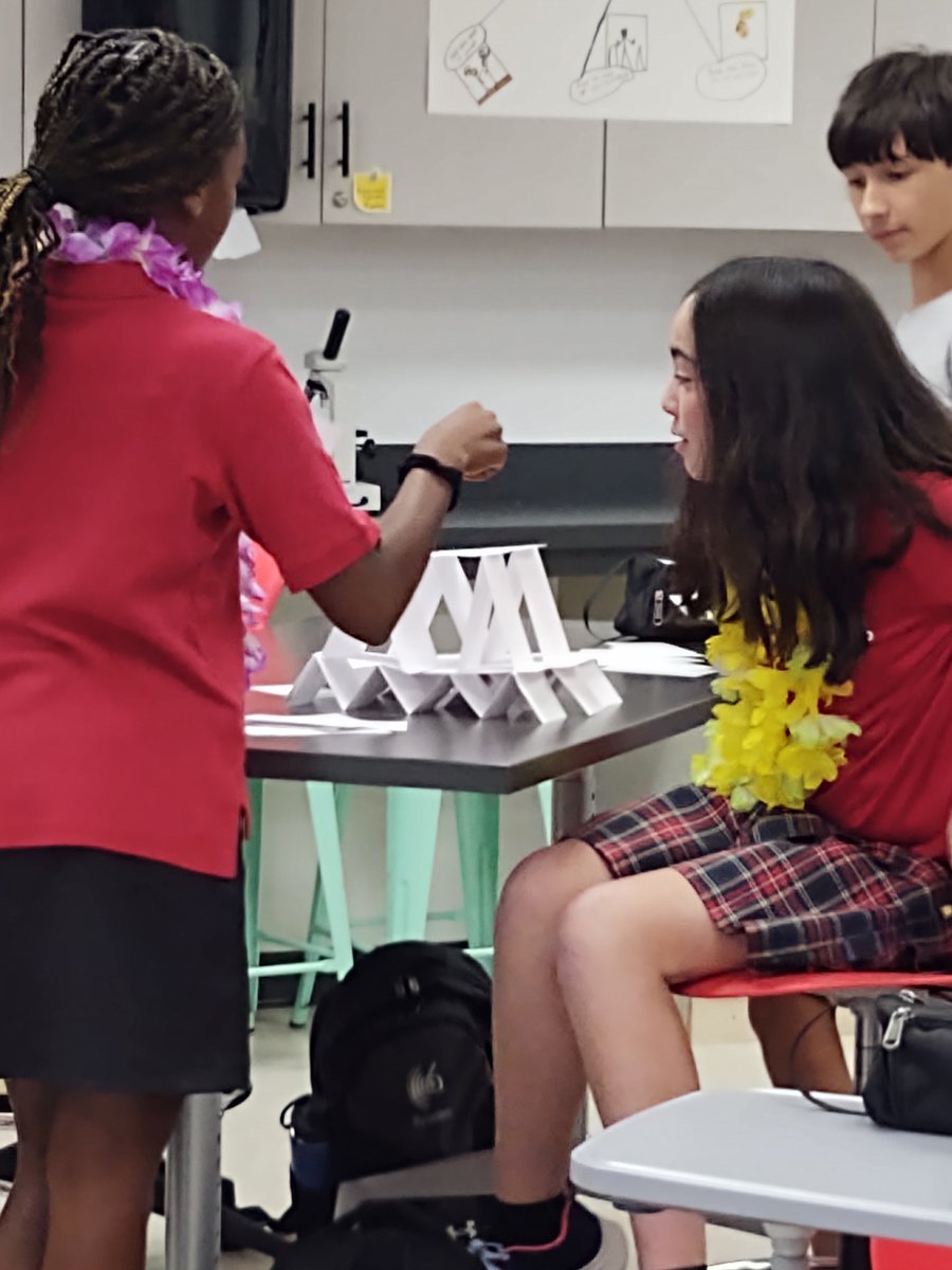 ccc_language's tweet photo. The 6th grade leadership students have been working on team building and communication. Toady's challenge: build a house of cards in silence. #lhpclassroom @LHPclassroom @lhpsnews https://t.co/AfUuJNHKXt
