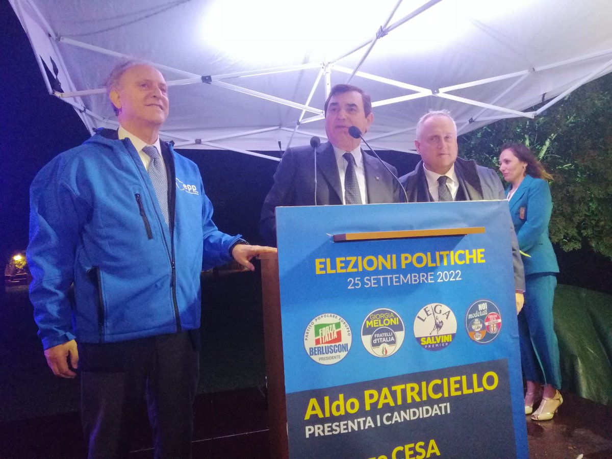 L_Cesa's tweet photo. 🔴🗳🇮🇹 Questa sera a #Pozzilli (IS) alla convention del #centrodestra organizzata dall'europarlamentare Aldo Patriciello a sostegno della mia candidatura e quella di Claudio Lotito. Oltre 1000 persone intervenute, grande entusiasmo ed energia!👏👏 https://t.co/ZuwI3LCtZR