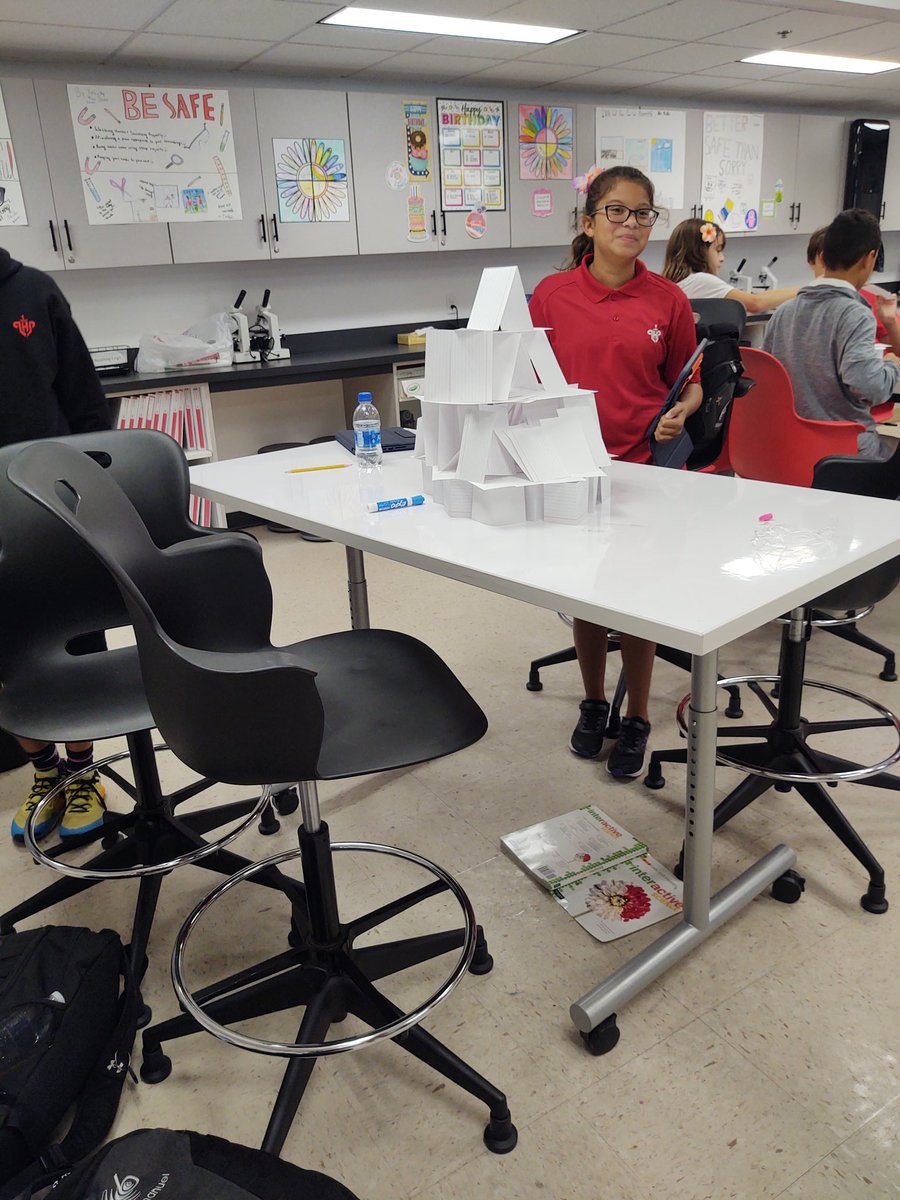 ccc_language's tweet photo. The 6th grade leadership students have been working on team building and communication. Toady's challenge: build a house of cards in silence. #lhpclassroom @LHPclassroom @lhpsnews https://t.co/AfUuJNHKXt