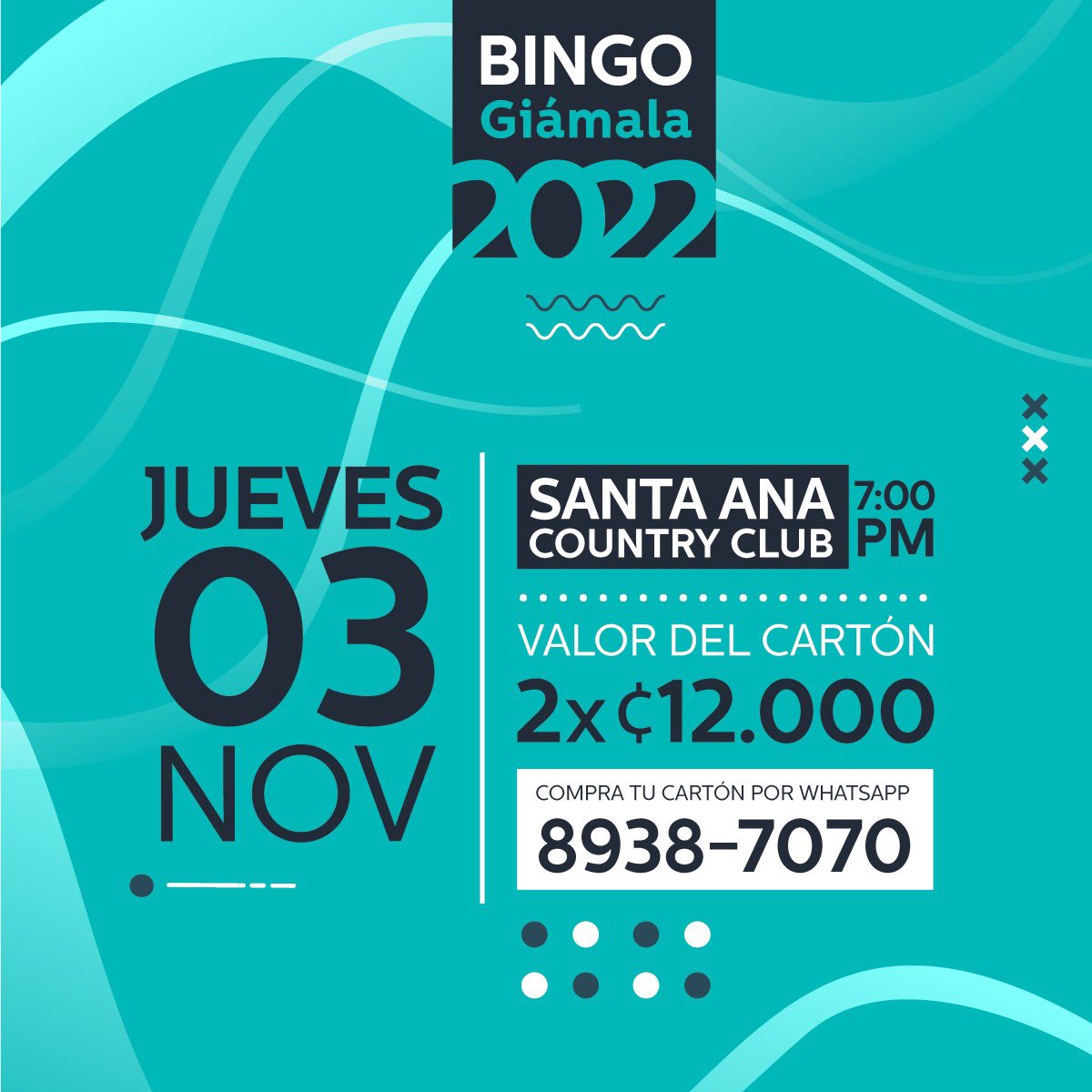 avillah90's tweet photo. Tod@s invitad@s al Bingo de @GiaMaLa! 

Volvemos a evento presencial después de 2 años, (vamos a tener cartones virtuales, para los que quieran participar desde casa).

Este evento representa una gran ayuda económica para la fundación y su misión. https://t.co/9mp81teES8