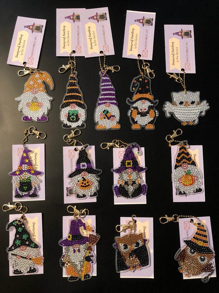 Excited to share the latest addition to my #etsy shop: #Halloween #Gnome Diamond Painting #Keychains!  etsy.me/3ScMQyo
