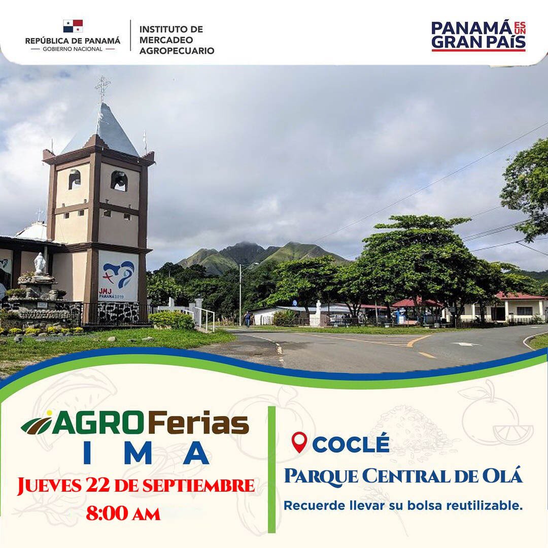 Agro feria <a href="/IMA_Pma/">Instituto de Mercadeo Agropecuario</a> Están todos invitados.