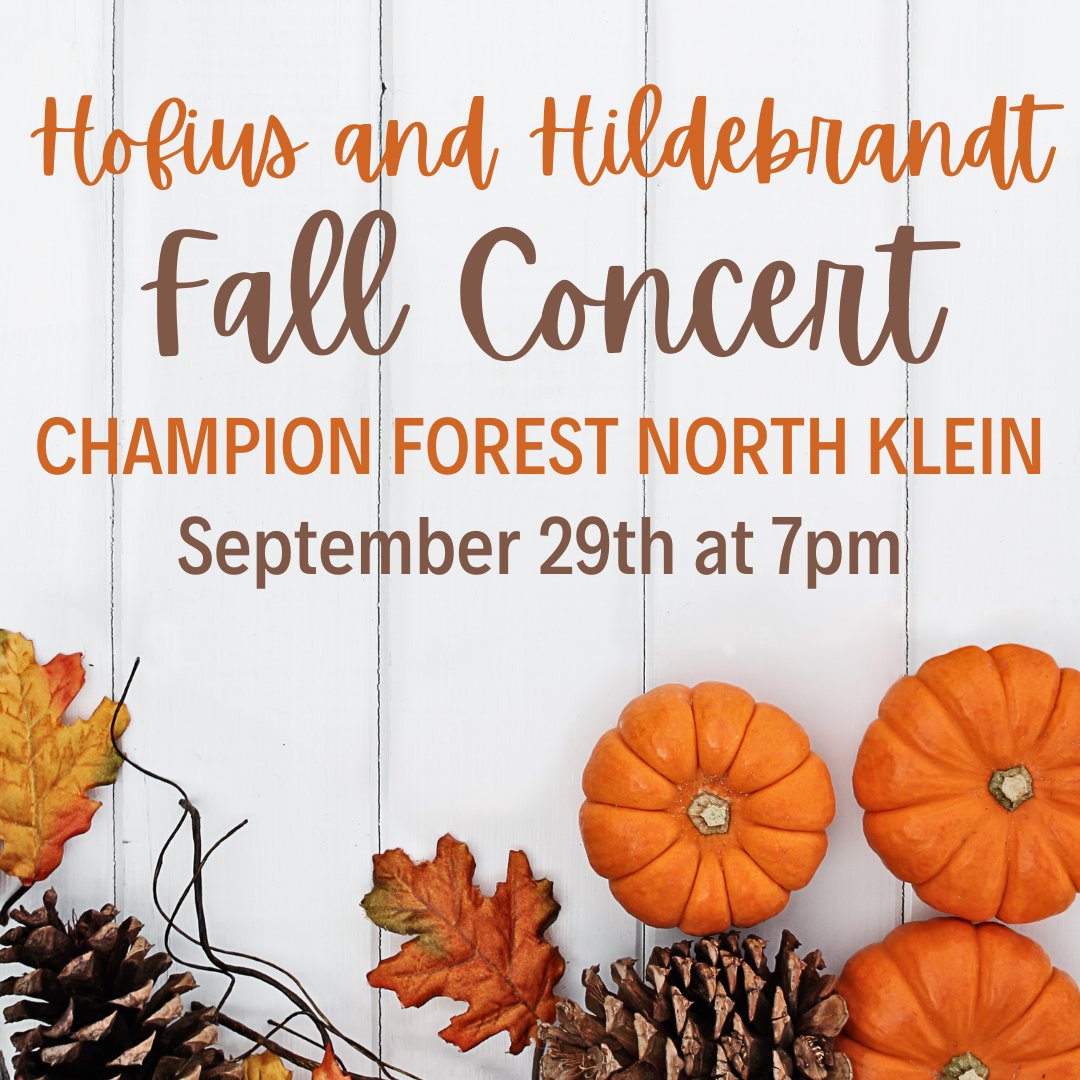 We are SO excited to combine with Hildebrandt for our Fall Concert! We hope to see you next Thursday 🎶#KleinFamily