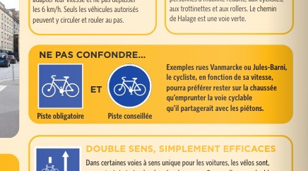 VeloAmiens's tweet photo. Bravo @AmiensMetropole pour cette communication sur les droits et obligations des cyclistes. Toutefois, contrairement à ce qui est marqué p8, les panneaux de pistes cyclables obligatoires sont ronds et carrés lorsque la piste est conseillée https://t.co/UVWHgNhE5c #culturevelo https://t.co/m0BkPWZ9Dj