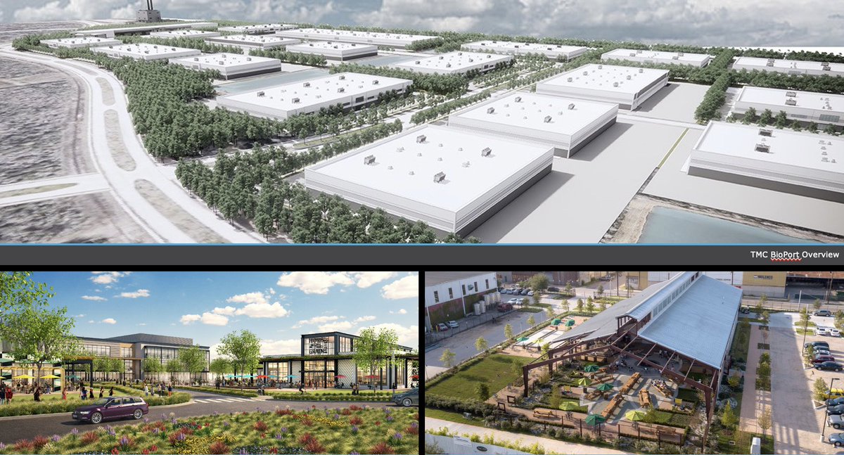 TXMedCenter's tweet photo. “Still in the due diligence phase, we have #TMC #BioPort. This will be a 500+ acre biomanufacturing campus, 100,000 new jobs, $54 billion economic impact, greater diversity across Houston’s life science workforce, & strengthen Texas’ economic resilience." -@TMCCEOMcKeon https://t.co/JQnf5FLFFZ