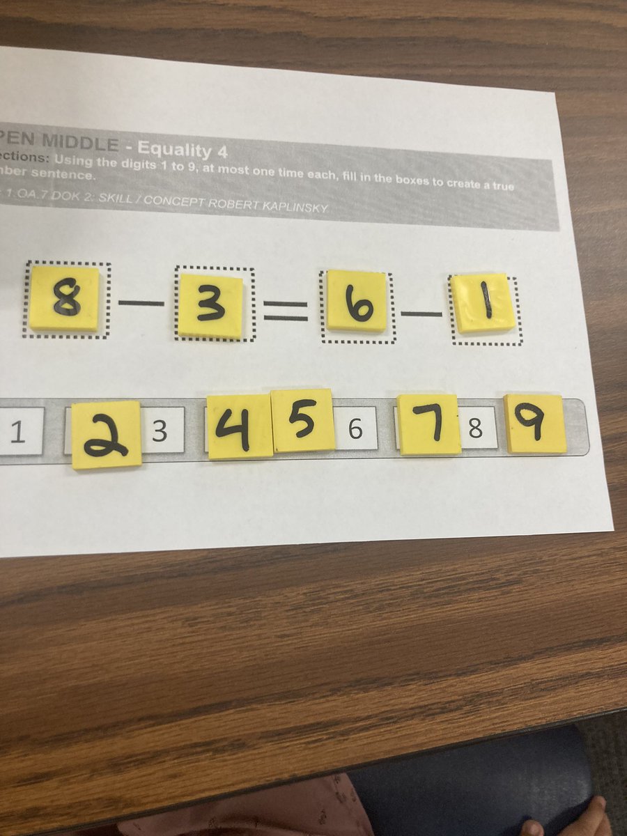 jennmaher (@jennmaher4) on Twitter photo First graders worked on creating balanced equations with “open middle problems today. They found so many possibilities! <a href="/robertkaplinsky/">Robert Kaplinsky</a> First graders worked on creating balanced equations with “open middle problems today. They found so many possibilities! <a href="/robertkaplinsky/">Robert Kaplinsky</a>