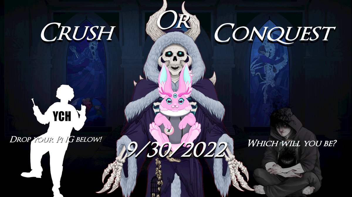 amunedal's tweet photo. Have you ever wanted to be CRUSHED by a Lich?
Ever wanted to be ransacked and CONQUERED?
Drop your PNG and tell me about yourself, we shall decide which you will be!
(Also my strategic advisors @CalibunnyVT and @smogteeth will be there to asses your weaknesses)
#Vtuber https://t.co/SfgU5po7JQ