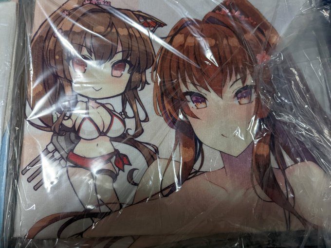 24〜25日の呉イベ&amp;軍令部で出す大和&amp;霞タオルケットきました!相変わらずの理想的印刷具合🌞 