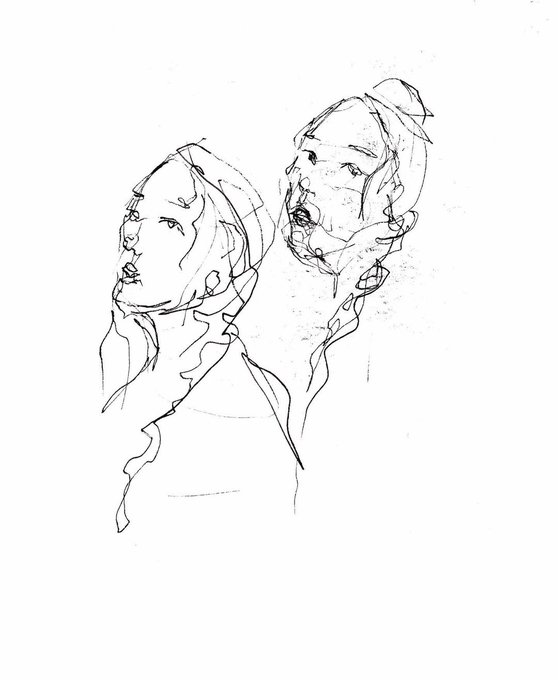 ชอบเวลากิวาดคอนทัวร์อ่ะ วาดไปตามความคิดสิ่งที่เห็น ลากๆไปแต่ผลลัพธ์คือออกมาสวยตลอด ที่งงคือรอบนี้พี่ท่านวาดละสแกนลงหรอ หรือใช้กล้องไอฟงปรับแสงอีกที เหมือนงานดิจิตอลมาก 