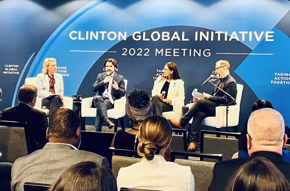 GlobalFatema's tweet photo. Enjoyed hearing specific examples of how #cities #mayors #localleaders are innovating to solve some of our most complex #development challenges globally like #climate #housing #education #migration #economicgrowth @ClintonGlobal #CGI22 #UNGA @ClintonFdn https://t.co/dxN4kAus7r