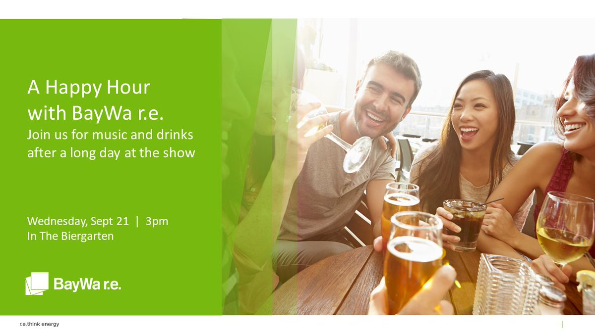 BWRESolarUS's tweet photo. #replus22 attendees: Today has been fun, but there is so much more to enjoy tomorrow. Come by the Biergarten ๐ป tomorrow at 3pm for music and drinks at the #happyhour hosted by @BayWa_re_na!
#cleanenergy #solarinstaller #solarenergy #solartradeshow #solarnetworking https://t.co/MPsapncaLI