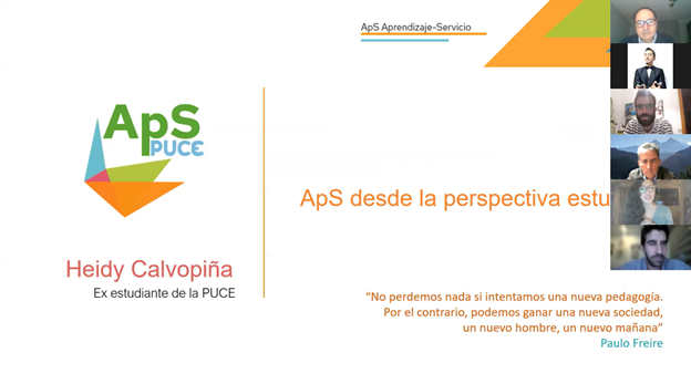 Nivelazo en la mesa de expertos de #ApS en el II congreso de innovación educativa de <a href="/EducacionPUCE/">Educación PUCE</a>. Hablamos sobre la institucionalización, la relación con el socio comunitario, el rol que juegan los estudiantes y la relación con la #RSU. Gracias <a href="/ApsUned/">aps_uned</a> <a href="/RS_USACH/">RSU UdeSantiago</a> <a href="/ApS_PUCE/">Aprendizaje-Servicio PUCE (GI-ApS)</a>
