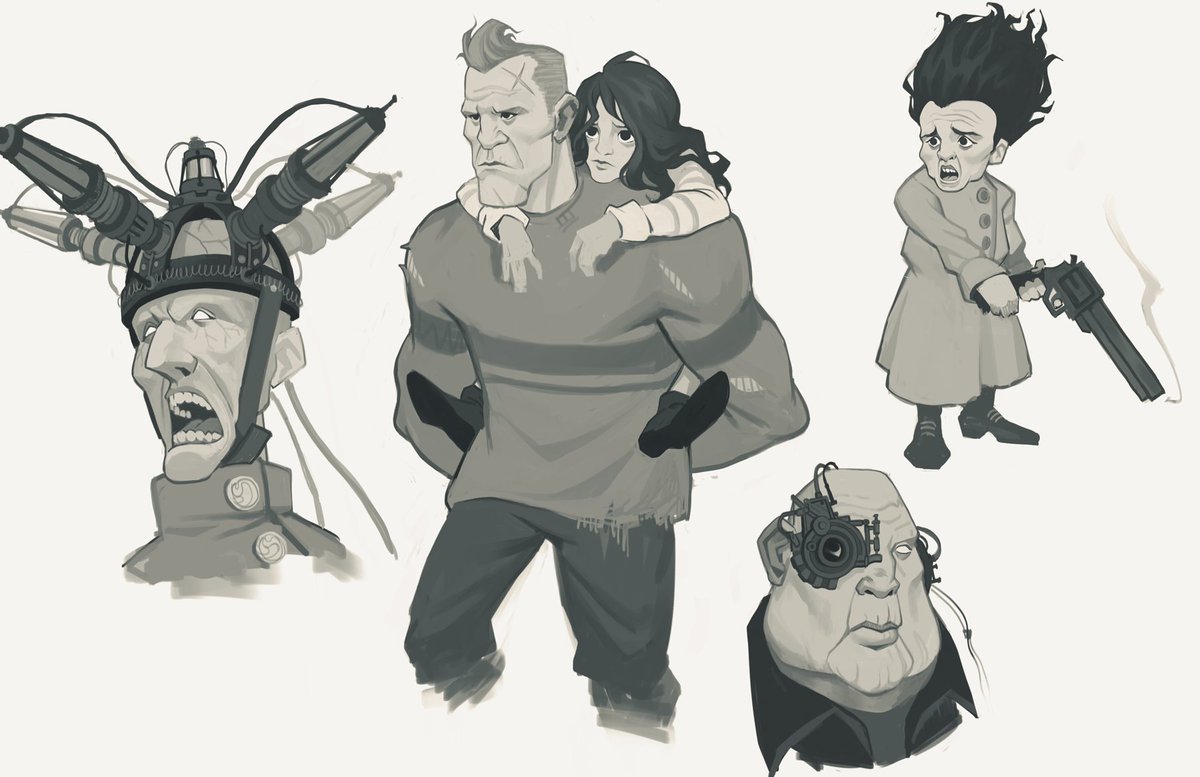 bruno_khars's tweet photo. sketches inspired  by the movie "the city of lost children" https://t.co/L6MHuCo3Ff