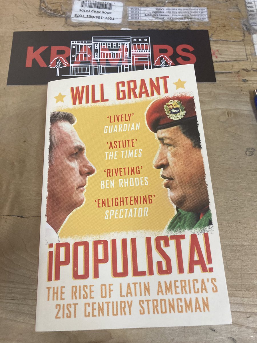 An early evening browse in the peerless @kramerbooks as I walked past and lo, Populista in the wild! May seeing it on the shelves, especially in fabled D.C. bookshops, never stop feeling this cool.