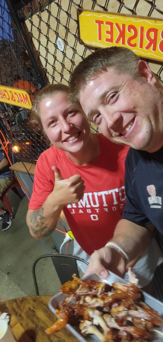 OHS_Bulldogs's tweet photo. BULLDOGS WIN! Coach Jaeger and Coach Reber won the wing eating contest as part of the fuel frenzy with IHCC tonight! The contest is 1-2 with the Bulldogs trailing going into the final contest next Wednesday! #bethebest #battingcages #GoDogs https://t.co/1BSw6ZEBJt
