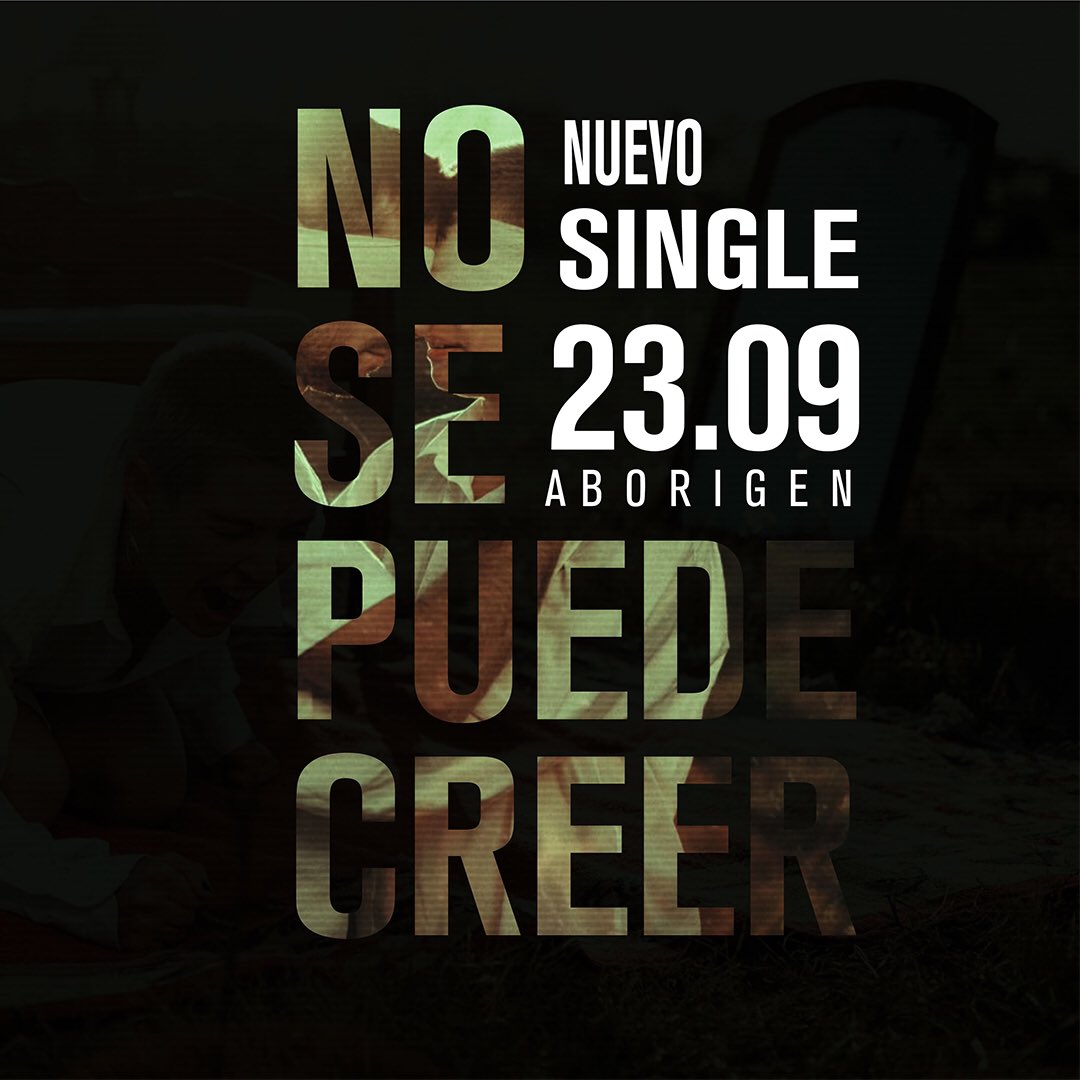Aborigenuy's tweet photo. No se puede creer! Solo faltan 3 días para el lanzamiento de nuestra nueva canción. 
Este single es el segundo corte del nuevo álbum que publicaremos en octubre! Mañana te damos más info. Corre la voz y RT! https://t.co/vZW7oLCow4