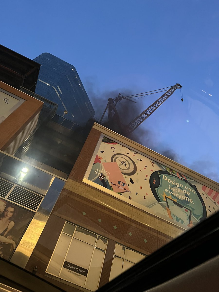 Of course the Eaton Centre is on fire when we were about to go shopping! Hope all are safe.