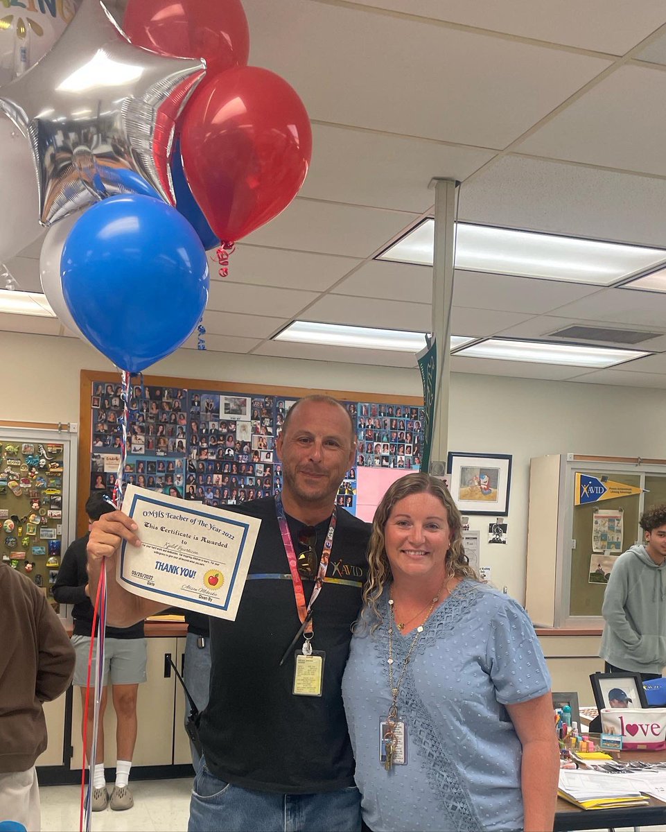 What a great moment for the OMHS AVID family!!! Congrats Mr. Lauritzen on your Teacher of the Year nomination!!! We are so proud of you and can’t wait to see you take it all the way!!!