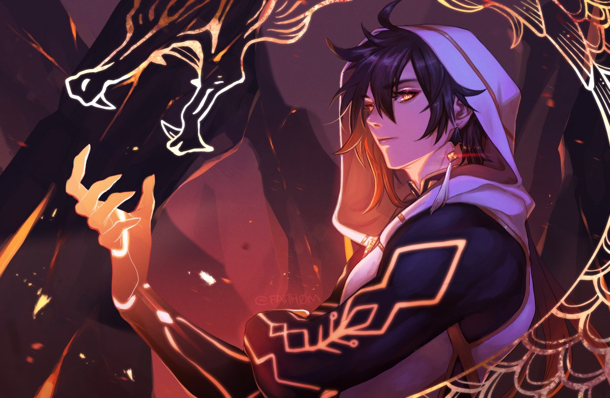 鍾離|しょうり(原神) 「Clearing out some storage so Zhongli and」|Faiのイラスト