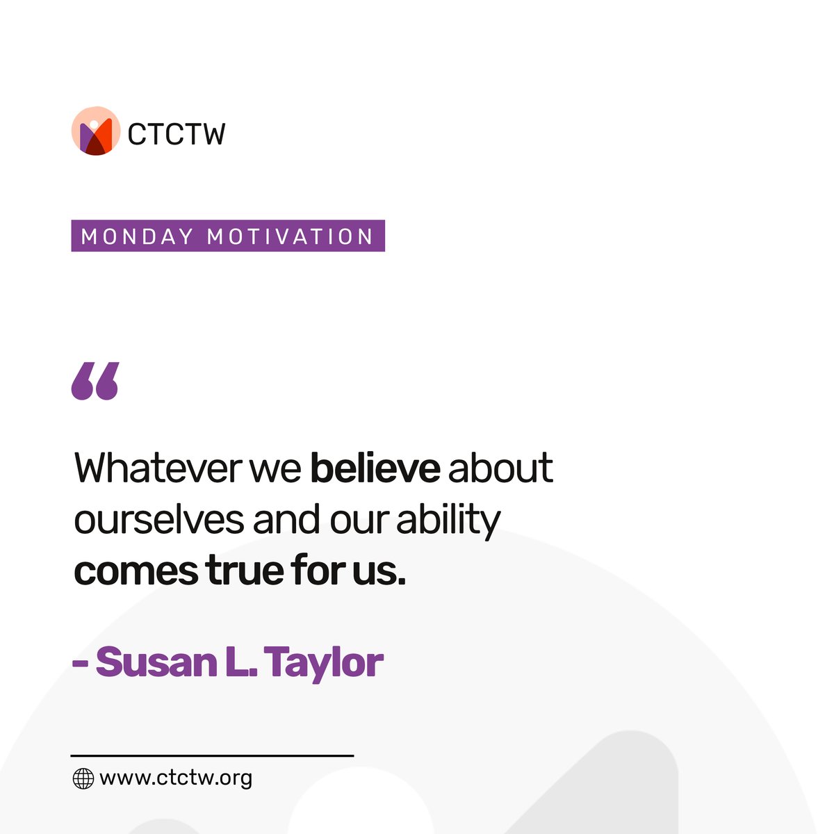 ctctworg's tweet photo. Do you believe you can change the world? 
Yes, you can!
And it's definitely going to come true for you. 

#mondaymotivation #believe #believeinyourself #ctctw https://t.co/dgpMMCJ854