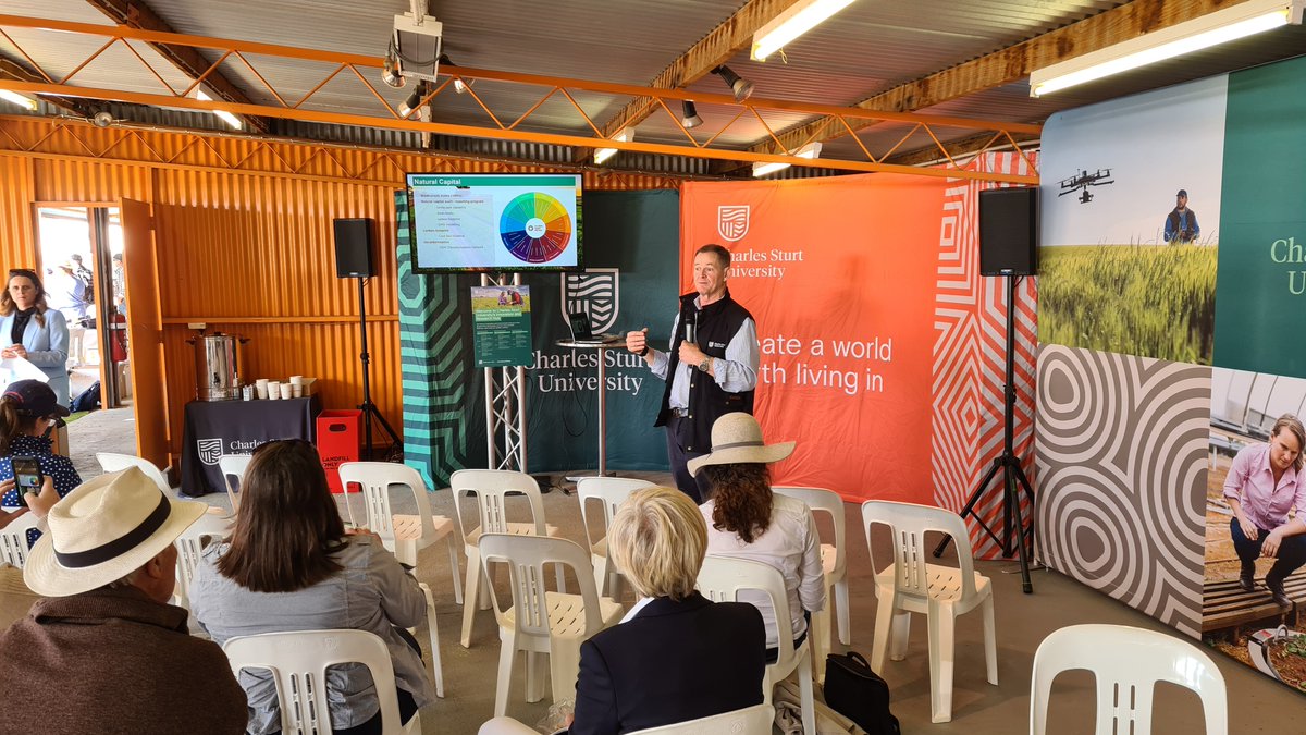 GD_Farm's tweet photo. Our director Jon Medway presenting on how the Global Digital Farm is paving the way for integrating farm data systems and adoption of technologies on a commercial scale #hentyfielddays #futurefarming https://t.co/jnKAyvgqfF