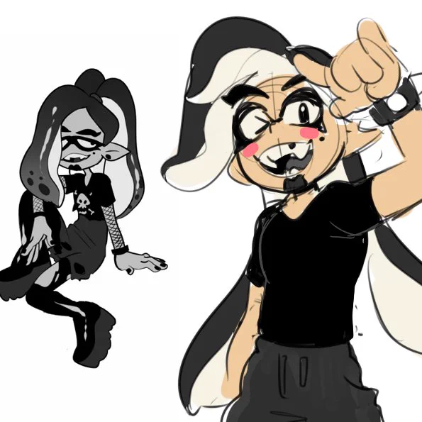 one day i will have time to update my squid sona...but heres all my old old old iterations of my sona, (2015 - 2018) 