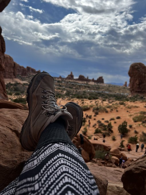 Took a day to spend at Arches National Park. It was incredible! Sadly, rain moved in and cute the last