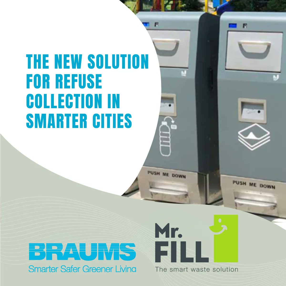 BraumsPtyLtd's tweet photo. All thanks to smart solar-powered technology, Mr. Fill cuts refuse collection costs while reducing litter. 😎 Get in touch with us to learn more about Mr. Fill by completing our product enquiry form here: https://t.co/3su07XVgow
#BRAUMS #MrFill #WasteManagement #WasteSolution https://t.co/Ky3xXKu9Hz
